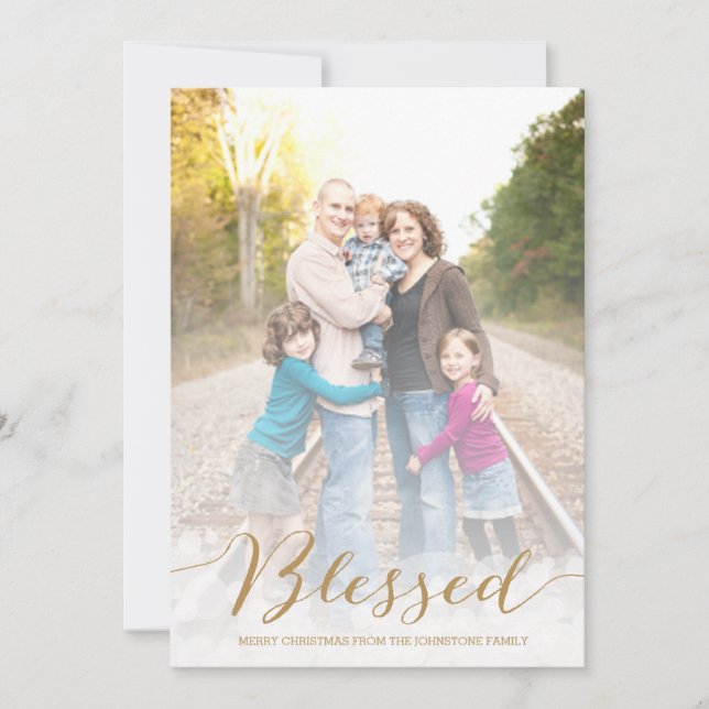Blessed Holiday Photo Card (Front)