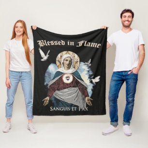Blessed in Flame - Gothic Design Fleece Blanket