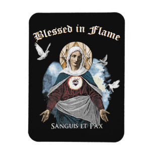 Blessed in Flame - Gothic Design Magnet