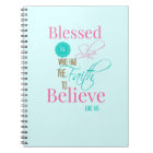 "Blessed is She" aqua faith journal