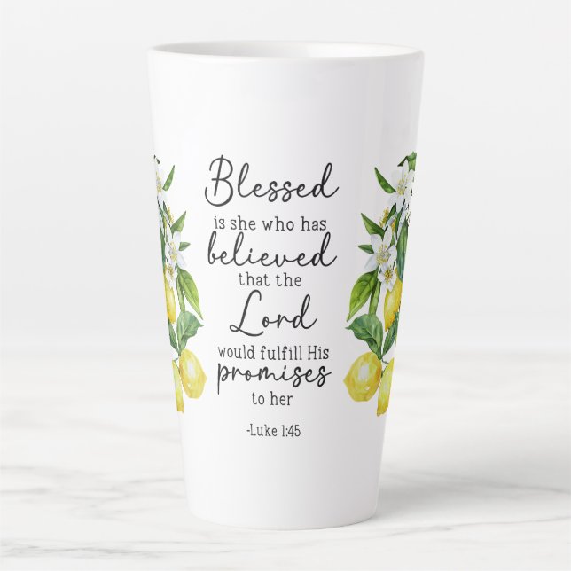 Blessed Is She Latte Mug (Front)