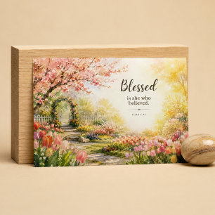 Blessed Is She Who Believed Luke 1:45 Scripture Card