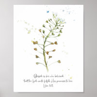 Blessed is she who has believed poster