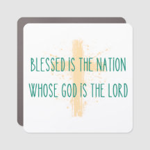 Blessed is the Nation Car Magnet