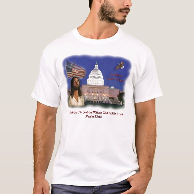 Blessed Is The Nation Whose God Is The Lord T-Shirt (Front)