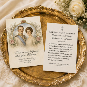 Blessed Karl & Zita Catholic Marriage Prayer Holy Business Card
