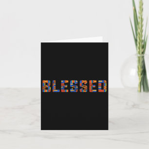 Blessed Kente Pattern African American Juneteenth Card