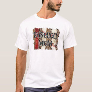 Blessed Leopard Print Baseball Mother Woman Women T-Shirt