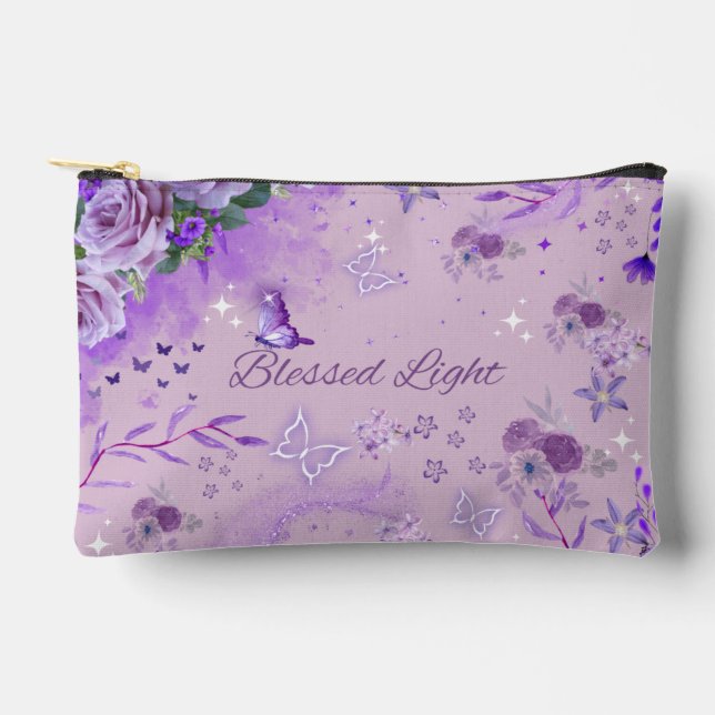 Blessed Light - Enchanted Purple Makeup Bag (Front)