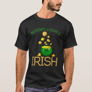 Blessed Lucky & Irish Men Women Kids Patricks Day  T-Shirt