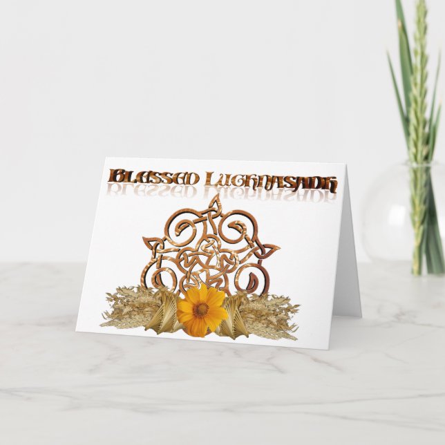 Blessed Lughnasadh Pagan Sabbat Greeting Card (Front)