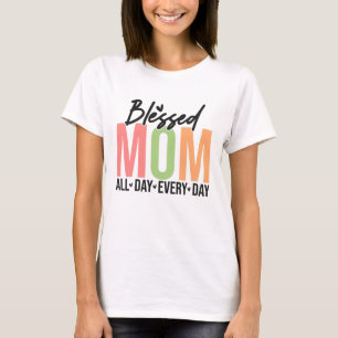 Blessed Mama Boho Mothers Day T-Shirt
