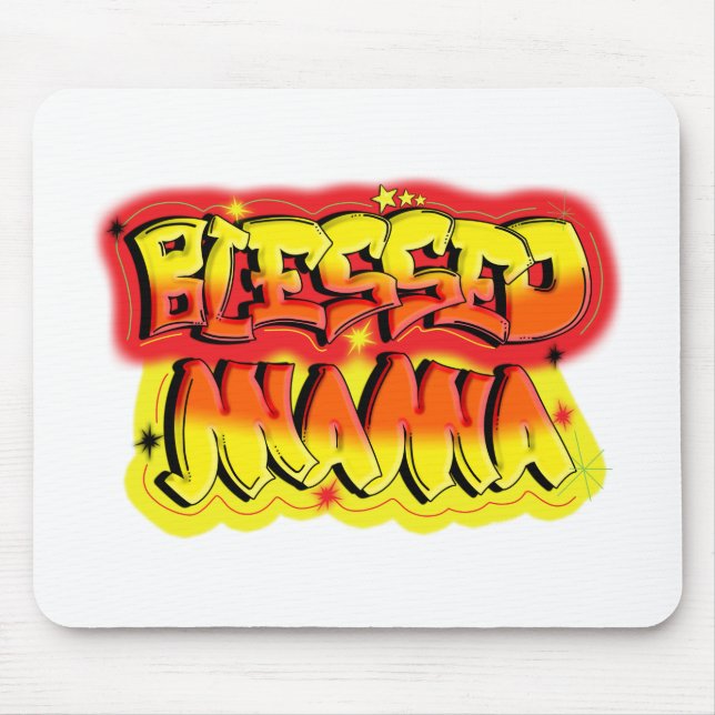 Blessed Mama Mouse Pad (Front)