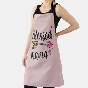 Blessed Mama with Arrow Pink Girly Christian Apron