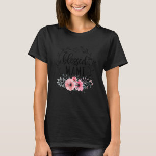 Blessed Mami  For Women Floral Decoration Mothers  T-Shirt