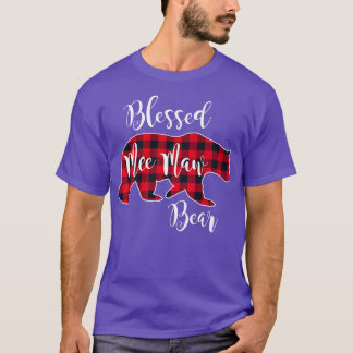 Blessed Mee Maw Bear Red Buffalo Check Plaid Grand T-Shirt