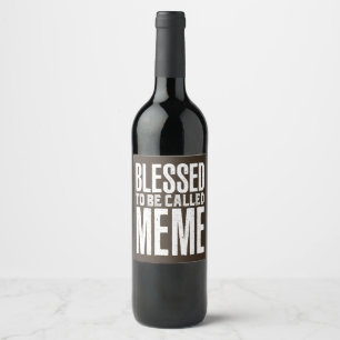 Blessed Meme Wine Label