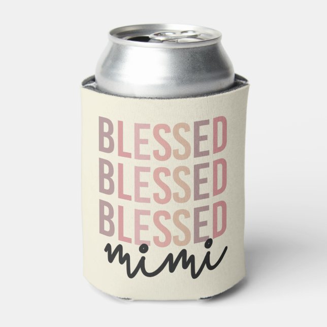 Blessed Mimi | Gifts for Mimi Grandma Can Cooler (Can Front)