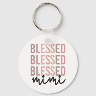 Blessed Mimi   Gifts for Mimi Grandma Keychain