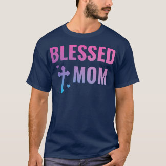 Blessed Mom In Gradient Hues T-Shirt