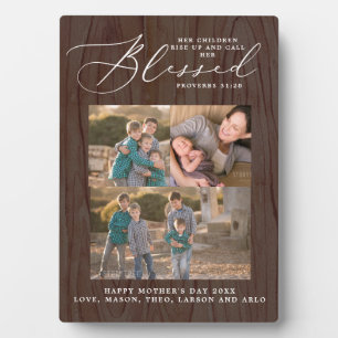 Blessed Mom Proverbs 31 Scripture 3 Photo Collage Plaque