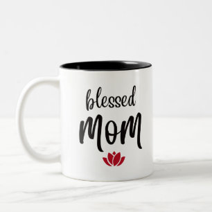 Blessed Mom Two-Tone Coffee Mug