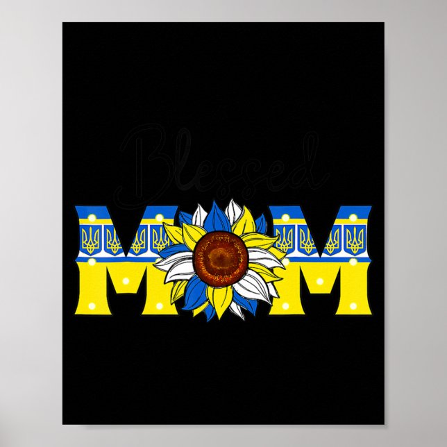Blessed Mom Ukraine Stand With Ukraine Mother's Da Poster (Front)