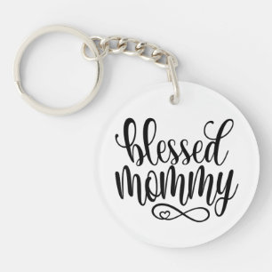 Blessed Mommy Mother's Day Quote Keychain