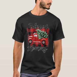 Blessed Mommy Red Truck Vintage Christmas Tree T-Shirt