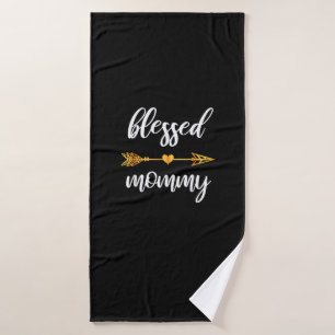 Blessed Mommy Shirt Mom Women Family Matching Than Bath Towel