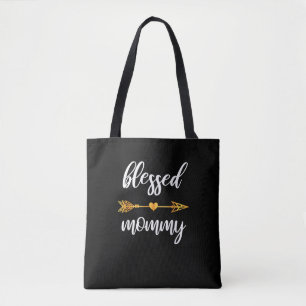 Blessed Mommy Shirt Mom Women Family Matching Than Tote Bag