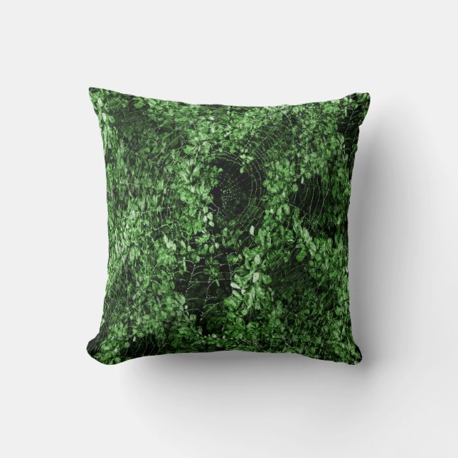 Blessed Morning of the Spiders... Throw Pillow (Front)