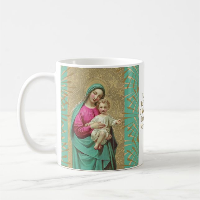 Blessed Mother holding the Child Jesus Prayer Coffee Mug (Left)