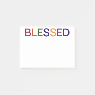 Blessed Multi Coloured Post-it Notes