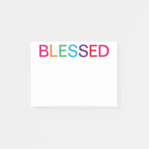 Blessed Multi Coloured Post-it Notes