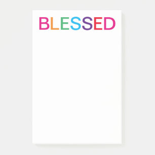 Blessed Multi Coloured Post-it Notes