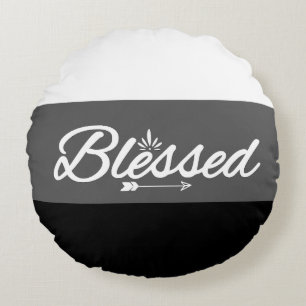 Blessed Multicolor Round Pillow