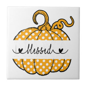 Blessed Nana Pumpkin Art Thanksgiving Halloween Tile