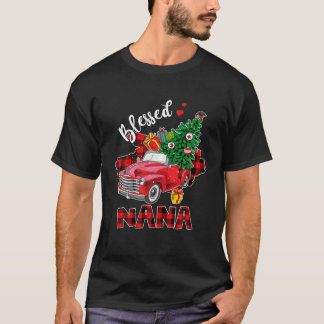 Blessed Nana Red Truck Xmas Tree Family Matching C T-Shirt