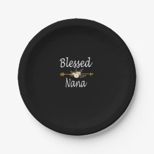 Blessed Nana Shirt Thanksgiving Christmas Paper Plate