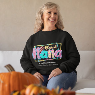 Blessed Nana Typography Custom Monogrammed Sweatshirt