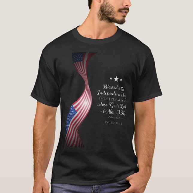 Blessed Nation – Christian July 4  T-Shirt (Front)