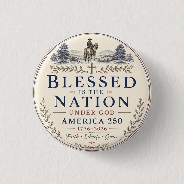 Blessed Nation Plates 1 Inch Round Button (Front)