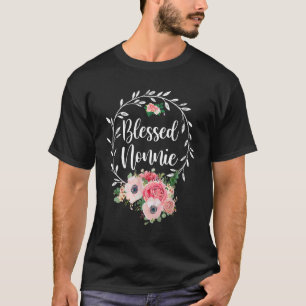 Blessed Nonnie Flower Decor T-Shirt