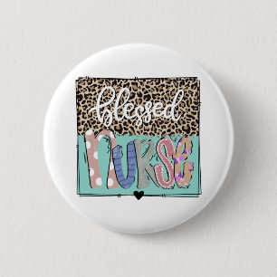 Blessed nurse   2 inch round button