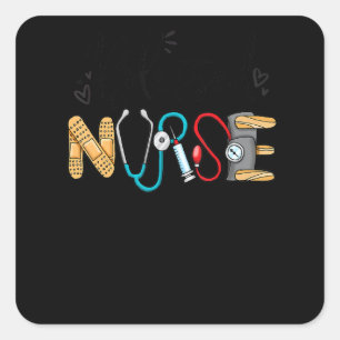 Blessed Nurse One Thankful Nurse Rn Boho Nurse Fal Square Sticker