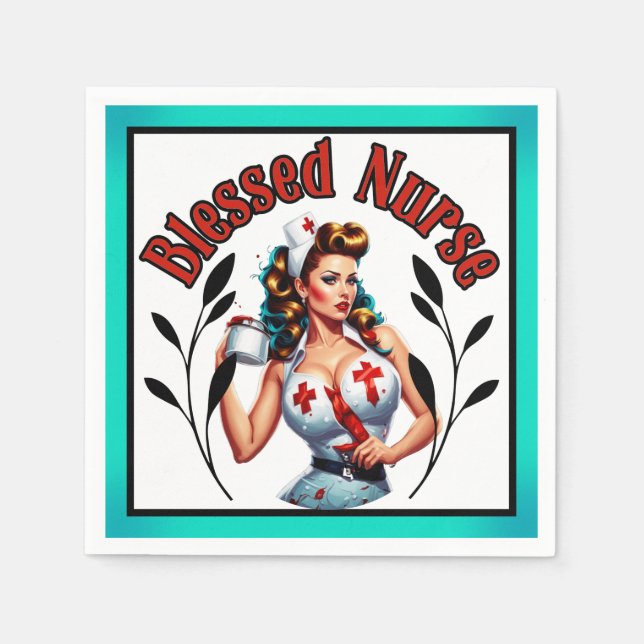 Blessed Nurse Pinup Napkin (Front)
