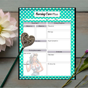 Blessed Nurse Pinup_ Nursing Care Plan Notepad