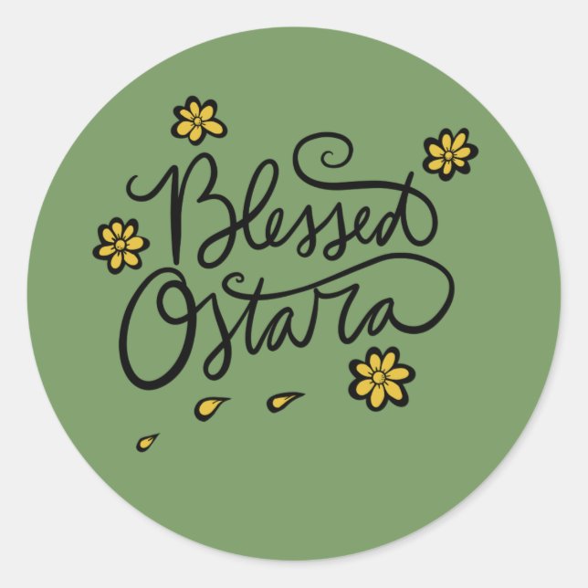 Blessed Ostara Classic Round Sticker (Front)