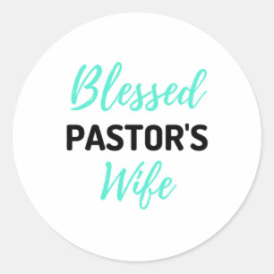 Blessed Pastor's Wife bl Classic Round Sticker
